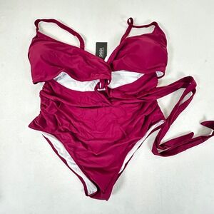 NEW Fashion Collection Women's Plus Size 22W One Piece Crisscross Bathing Suit